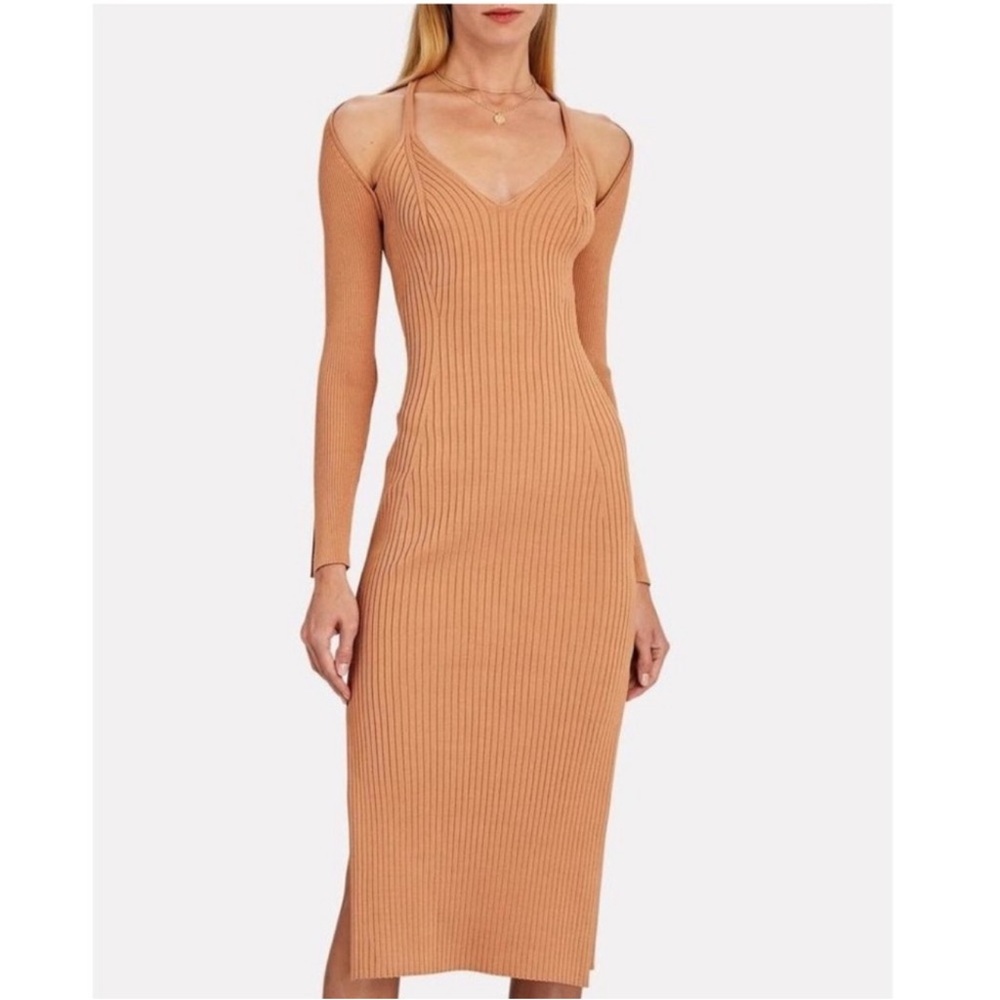 Jonathan Simkhai Tan Long Sleeve Dress